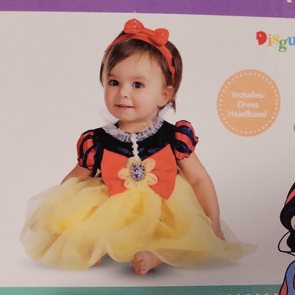 Disguise Princess Costume for Kids - Yellow and Red. New In Pkg. 6-12 Months